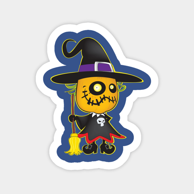 pumpkin witch Sticker by mangulica